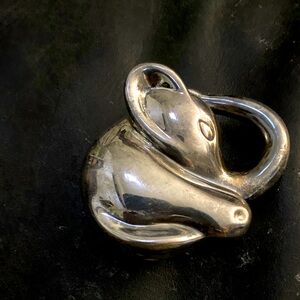 Sterling Silver vintage elephant baby rattle
